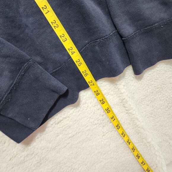 Hollister Sweater Medium Blue High Collar Full Double Zip Spell Out Jacket - Picture 7 of 8